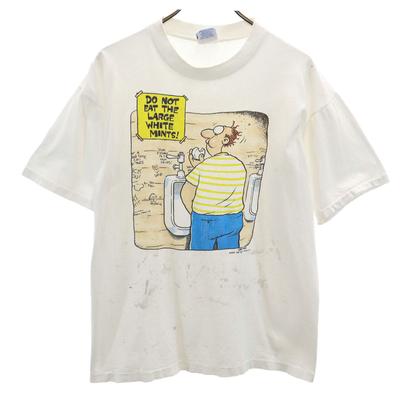 90s Made In USA Old Short Sleeve T-shirt L White Single Stitch Men's Used