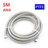 5M PTFE Universal Racing Hose AN4-AN12 Stainless Steel Braided Brake Hose Fuel Oil Line Oil Cooler Car Hose Pipe Black Silver