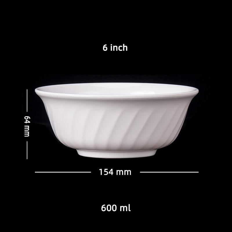 5-7inch White Melamine Bowl Restaurant Soup Porridge Noodle Rice Bowls Mini Seasoning Dessert Sauce Dishes Cheap Wholesale