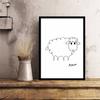 Picasso's painting of a sheep, A4 size, framed art poster, poster by aoipro (black frame (23cm x 31cm))