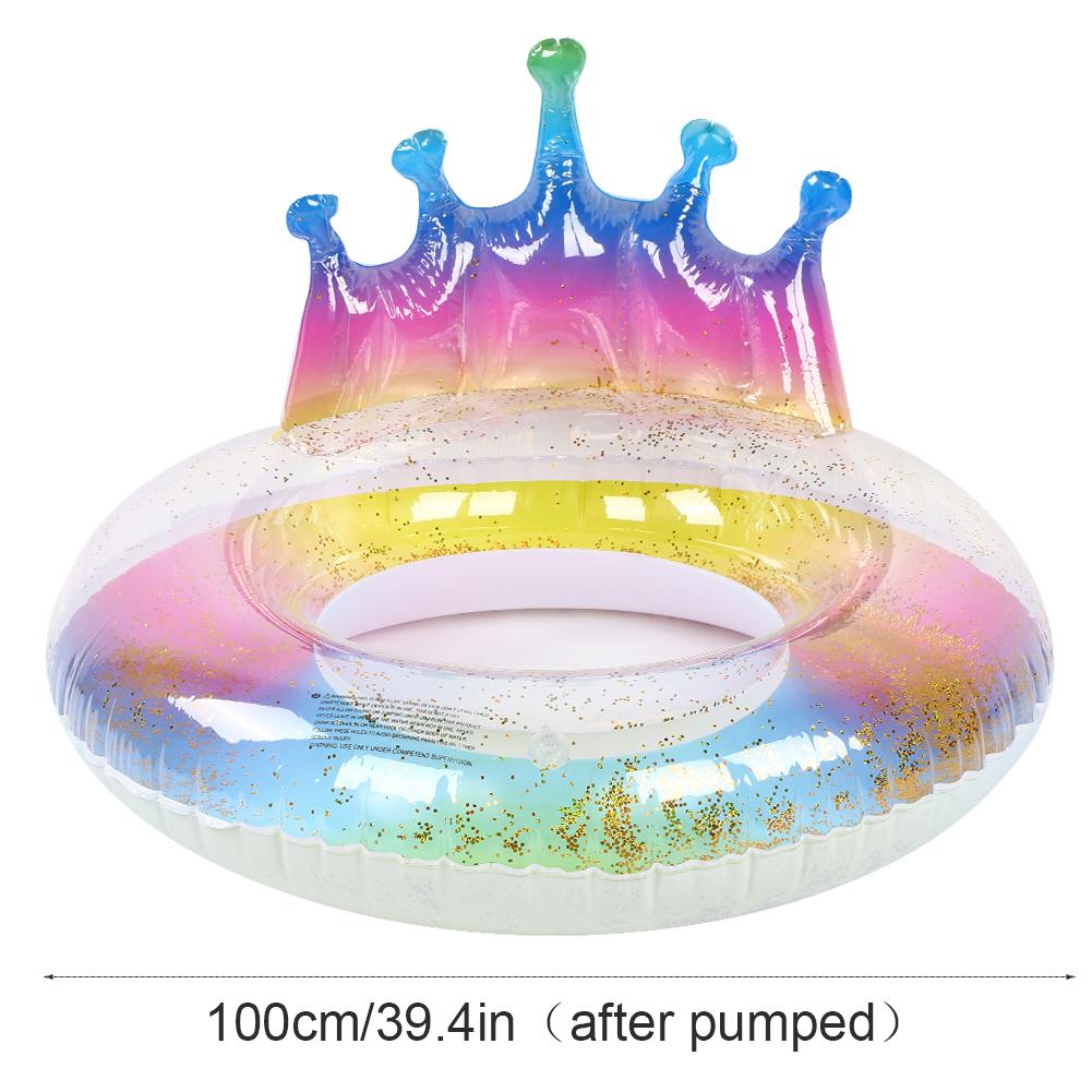 Nafukovací kruh Zesílený Velký Koruna Královny Flitry Plavecký kruh Záchranné kruhy pro Dívky Ženy