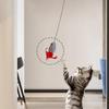 2Pcs Door Mounted Cats Play Toy Mouse Elastic Mouse Toy with Squeaker Door Hanging Plush Teaser Toy for Pet Entertainment