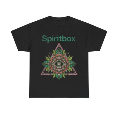Spirit box marškinėliai vintažinis roko menas retro grafika unisex sunkios medvilnės marškinėliai