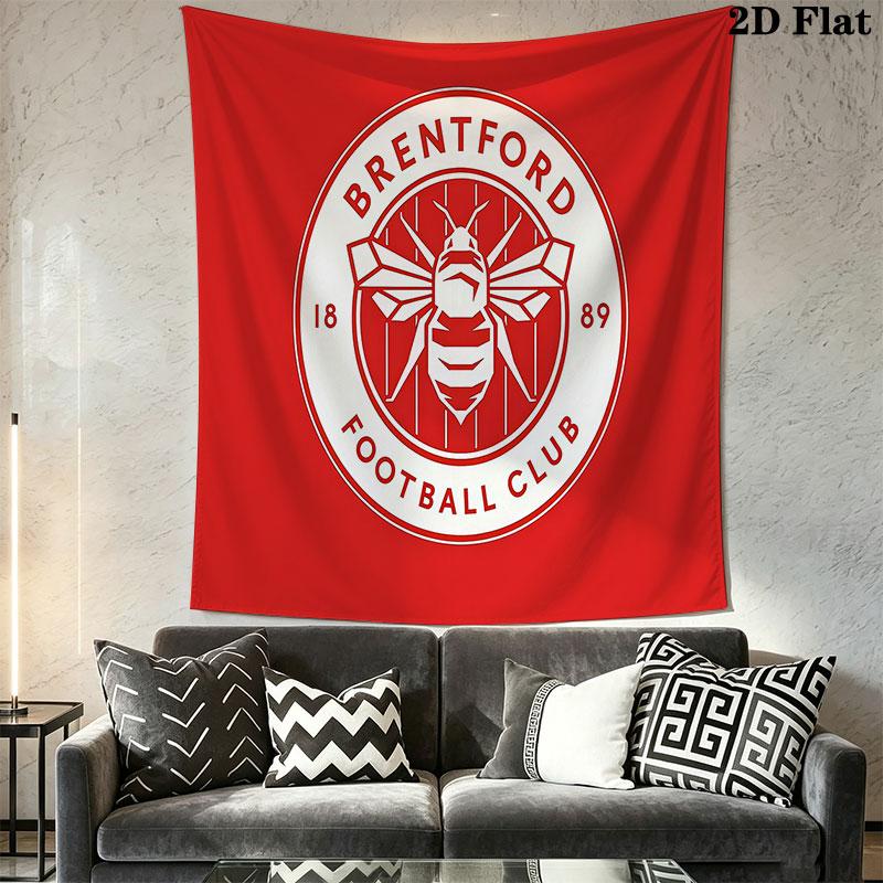 Brentford F.C Wall Hanging Printed Fabric Blanket Decorative Tapestries for Bedroom Living Room Home Decor