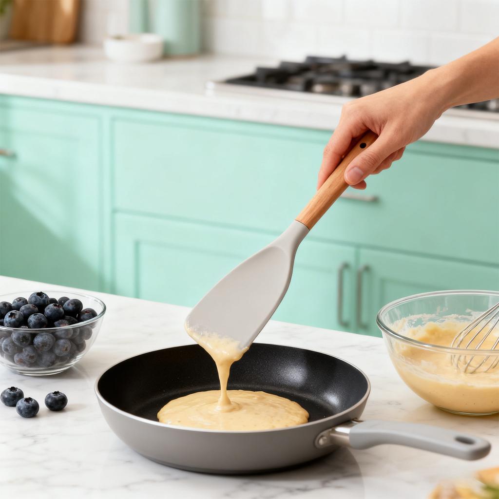 Multifunctional Silicone Kitchen Utensil, 2-in-1 Multifunctional Spatula, Can Be Used For Cooking And Serving Food
