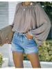 2023 Women's High Elastic Mid-Waist Ripped Denim Shorts
