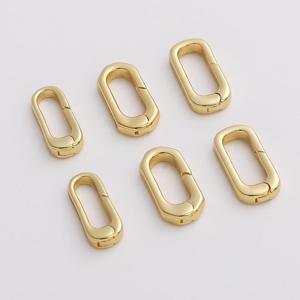 14K Gold-Filled Oval O-Ring Clasp for DIY Bracelets & Necklaces