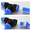 Pneumatic Pipe Quick Connector Air Tube Plastic T Type Tee Three-way Straight Push Lock Joint Hose Connector 4mm/6mm/8mm/10mm