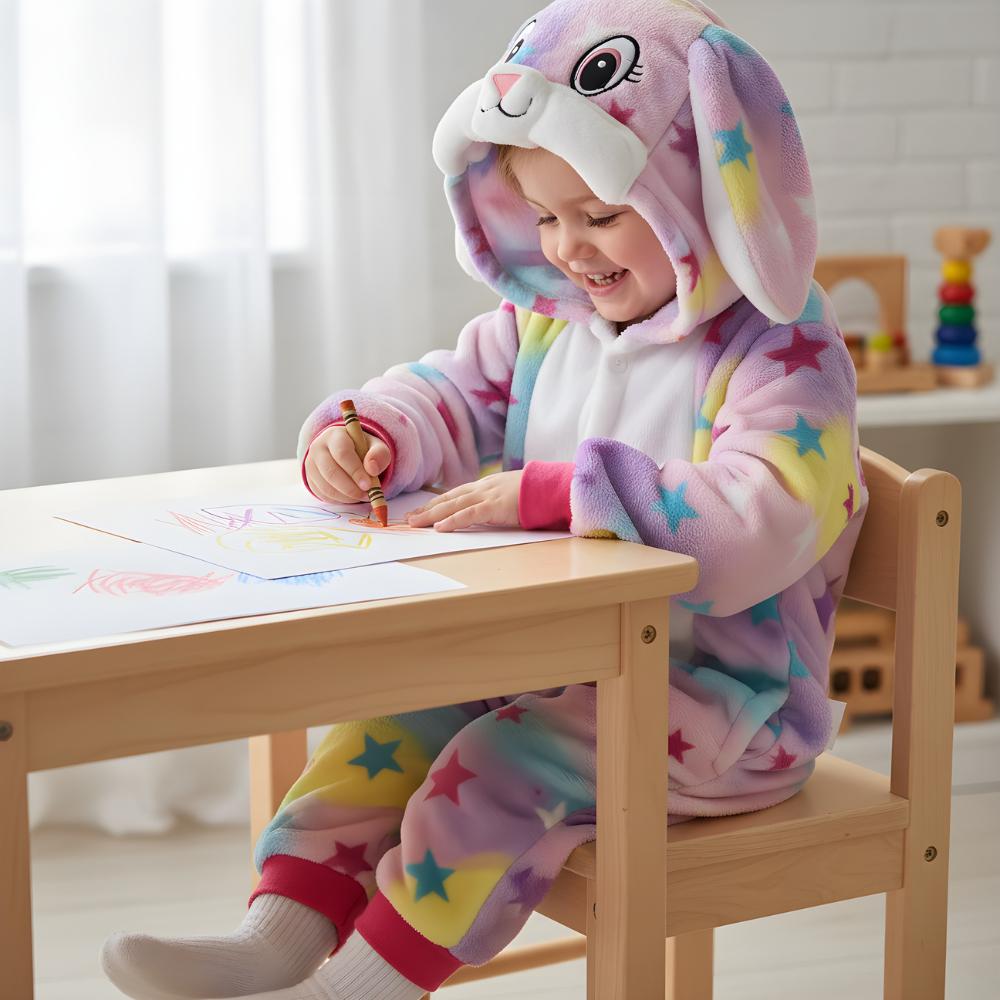 Piżama Onesie Kigurumi Kostium Przebranie Królik Dzieci 115 - 125Cm