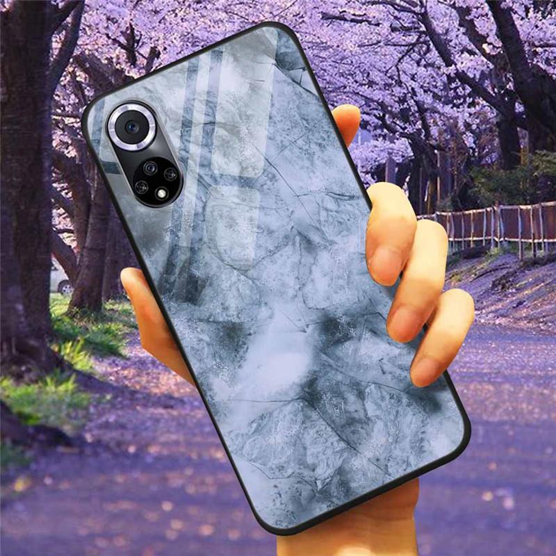 For Honor 50 Pro Case Tempered Glass Starry Marble Hard Back Cover for Huawei Honor 50 Phone Cases Honor50 Protective