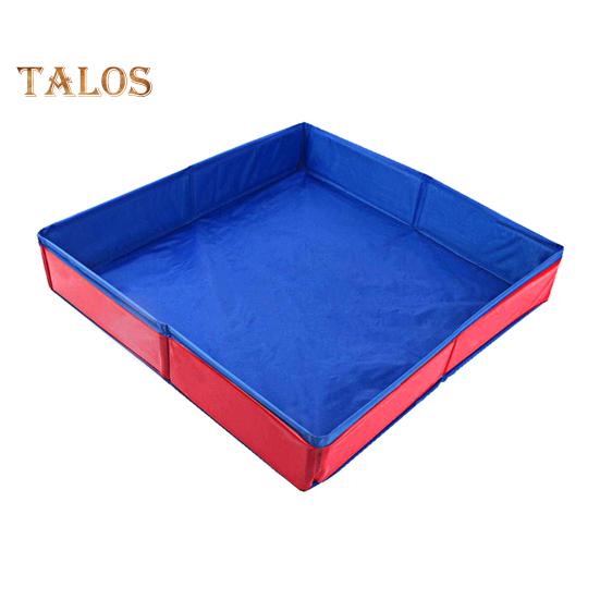 Skládací PVC Pískoviště Čtvercový Bazén na Hraní s Pískem pro Děti Domácí Mazlíčky Přenosná Plážová Hračka Pet Vana Zesílená Základna Opakovaně Použitelná Sada na Hraní s Pískem