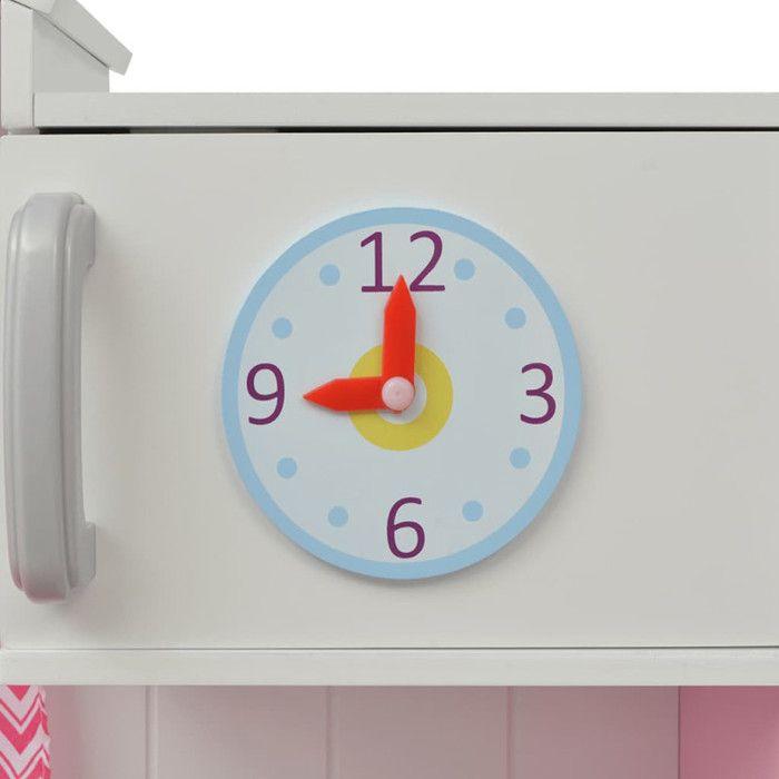 VidaXL Cuisine jouet 82 x 30 x 100 cm Bois Rose et blanc