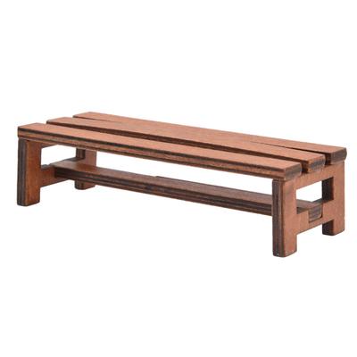 Dollhouse Bench Vivid Lifelike Appearance Small Light 1:12 Dollhouse Miniature Bench for Decoration