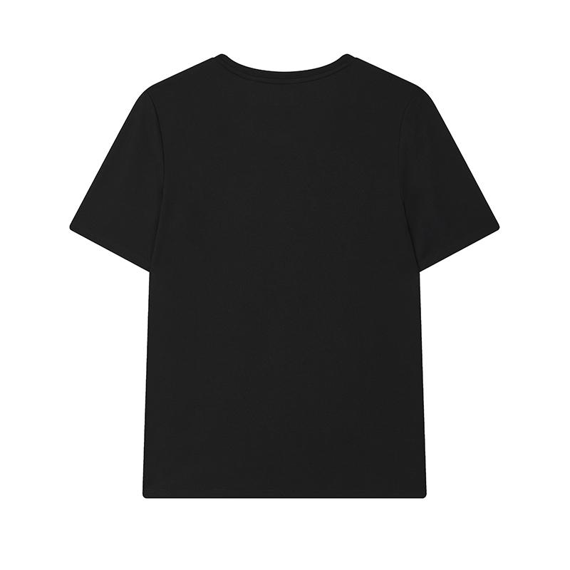 Fila White Soft Heart Master Fashion Versatile Casual Simple Comfortable T-Shirt Women Tops Black F11W513103FBK