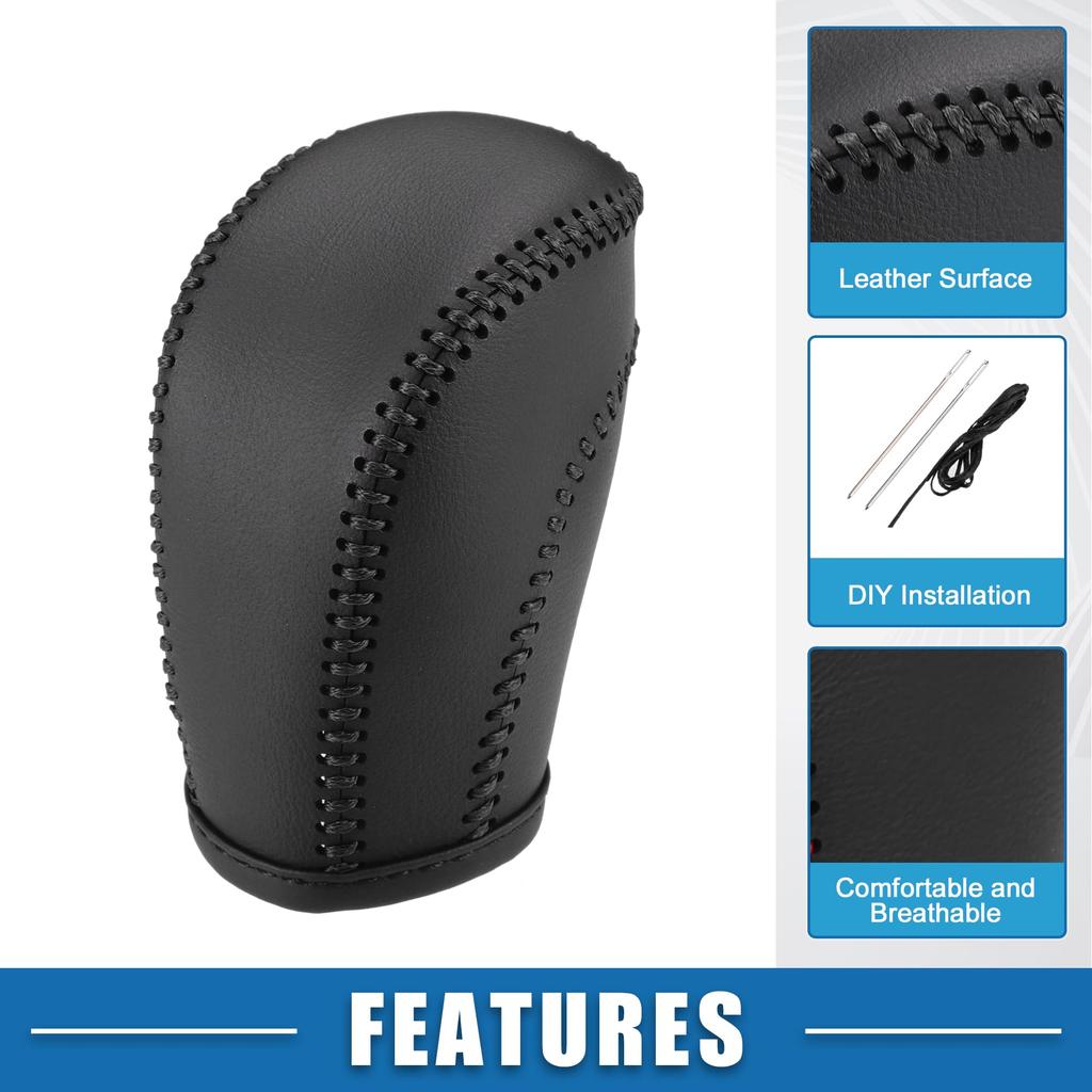 A ABSOPRO Gear Shift Lever Cover for Volkswagen Gen 2018-2022 Automotive Interior Gear Shift Knob Trim Black