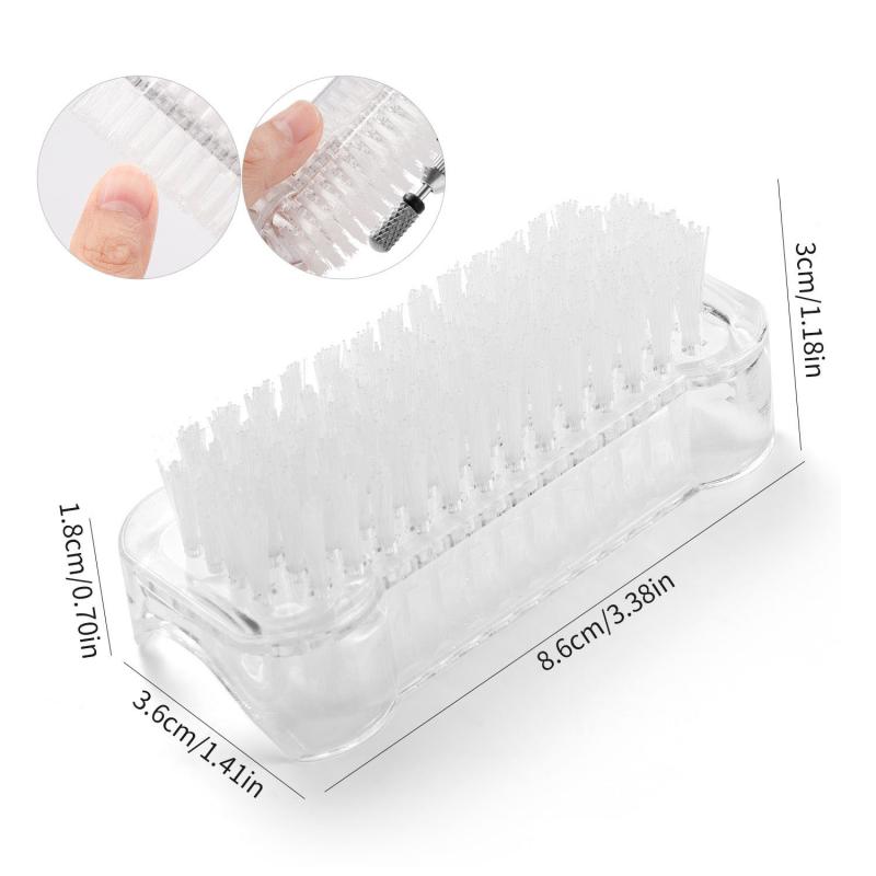 

Двусторонние щетки для ногтей Ручная щетка для ногтей Очиститель для скрабирования Педикюр для пальцев ног и ногтей Мужские Женские Инструмент для маникюра и педикюра Plastic