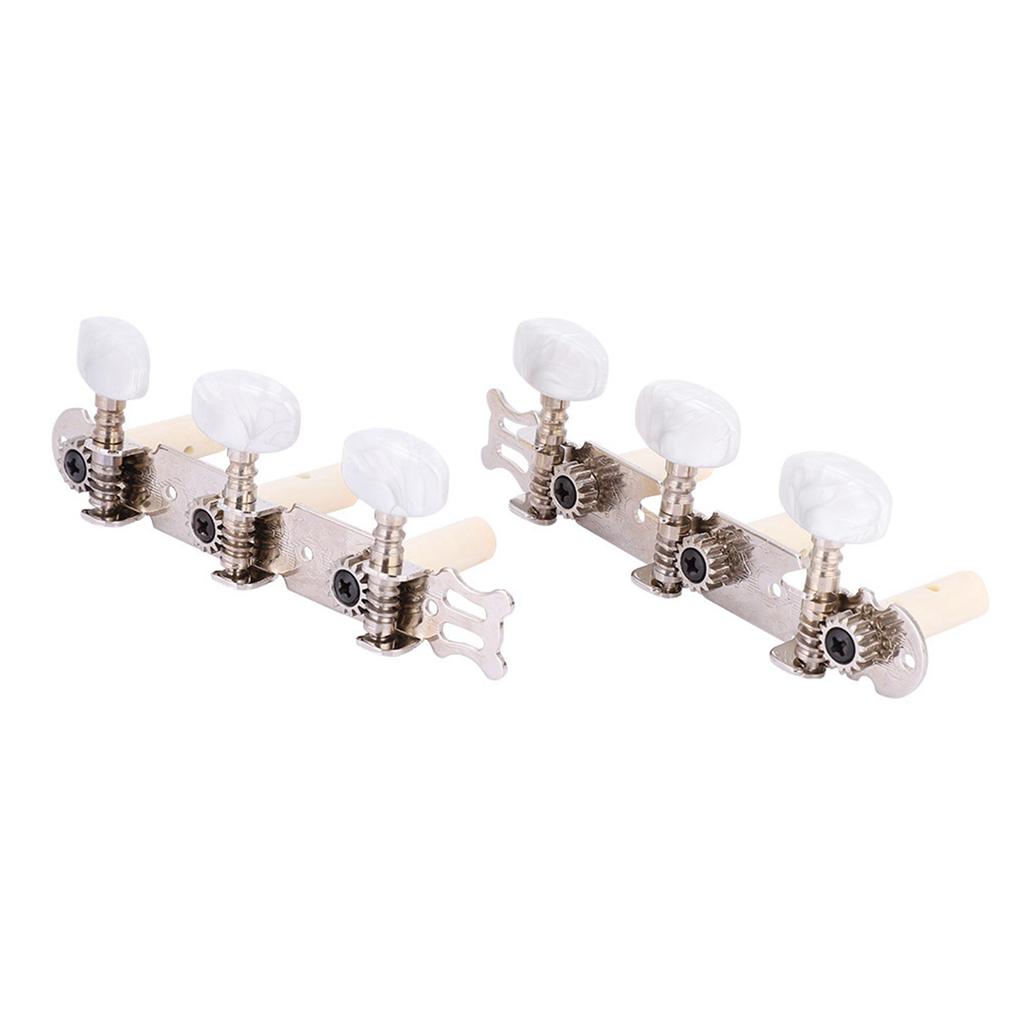 3+3 AcrylicClassical Guitar String Tuning Peg Tuners Machine Heads Silver