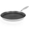 Crêpe-Pfanne, antihaftbeschichtete Dosa-Pfanne mit Wabenstruktur, Edelstahl, ergonomischer Griff, Küchen-Pfannkuchenpfanne, induktionsgeeignet, Tortilla-Pfanne