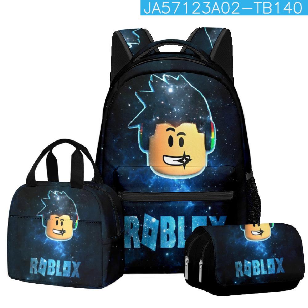 Female Primary And Secondary School Students Schoolbag Backpack Lunch Bag Double Pencil Bag Three-Piece Set lunch bag