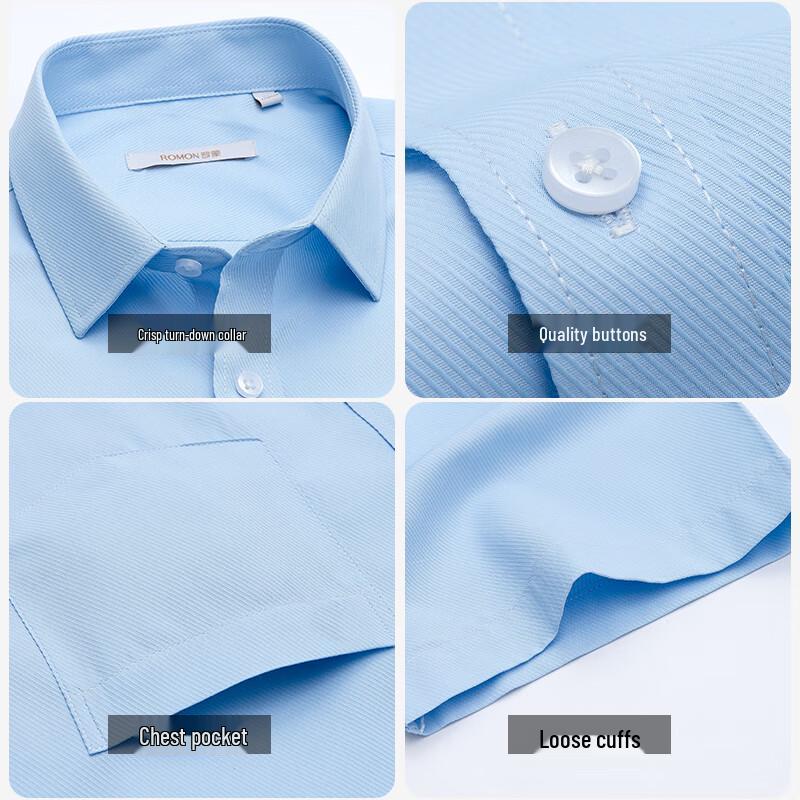 ROMON Men's Business Casual Shirt