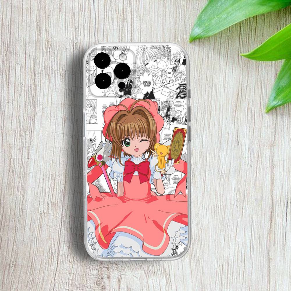 Cardcaptor-ES S-Sakura Phone Case For iPhone 17,16,15,14,13,12,11 Pro,Max,Plus,X,XS,XR,SE4,E Mini Transparent Soft Cover