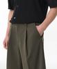 Musinsa Standard Wide Bermuda Hidden Banding Half Slacks [Dusty Khaki]