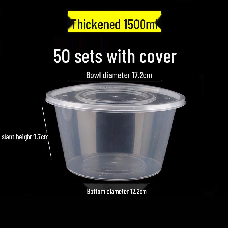 MOLUONA Disposable Round Food Containers with Lids