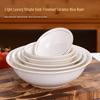 European Gold Rim 6-inch Ceramic Bowl – Rice, Noodle, Soup Tureen