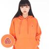 Oversized Drop Shoulder Ap Heart Hoodie_Coral