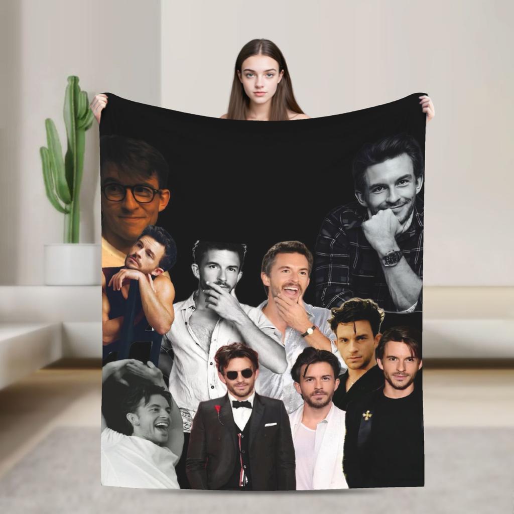 Jonathan Bailey Flannel Blanket  Warm Soft Throw Blanket for Living Room Picnic Print Bedspread Sofa Bed Cover