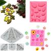 Christmas Tree Silicone Mold Holly Leaf Flower Mold Non-Stick DIY Fondant Baking Tools for Cake Decoration Chocolate Candy