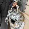 Locomotive Women'S Niche Fashion Rivets Portable Pillow Bag Wide Shoulder Strap Single Shoulder Messenger Bag