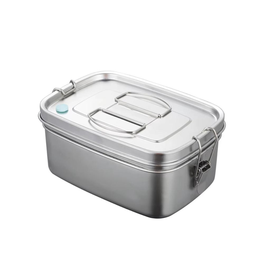 Leakproof Cover Stainless Steel Lunch Box 304 Stainless Steel Portable Food Container  School
