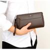 Men's Lychee Pattern Business Clutch Bag with Lock Anti-theft Bag