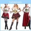 German Bavarian Beer Wench Dress For Women With Elastic Waist And Lace Details