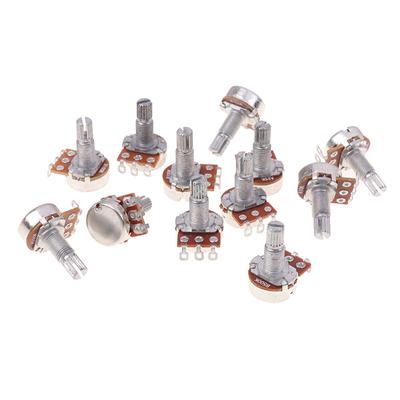 A500K B500K A250K B250K A50K B50K A25K B25K Potentiometer Splined Small Pot Electric Guitar Bass Effect Amp Tone Volume18Mm Shaft Parts