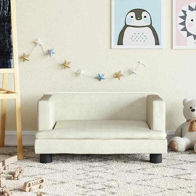 Vidaxl Sofa Dla Dzieci, Kremowa, 60X40X30 Cm, Aksamit