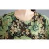 DIMANAF 2025 Women Plus Size Spring Long Dress Loose O-Neck Long Sleeve Basic Vintage Casual Maxi Floral Oversize