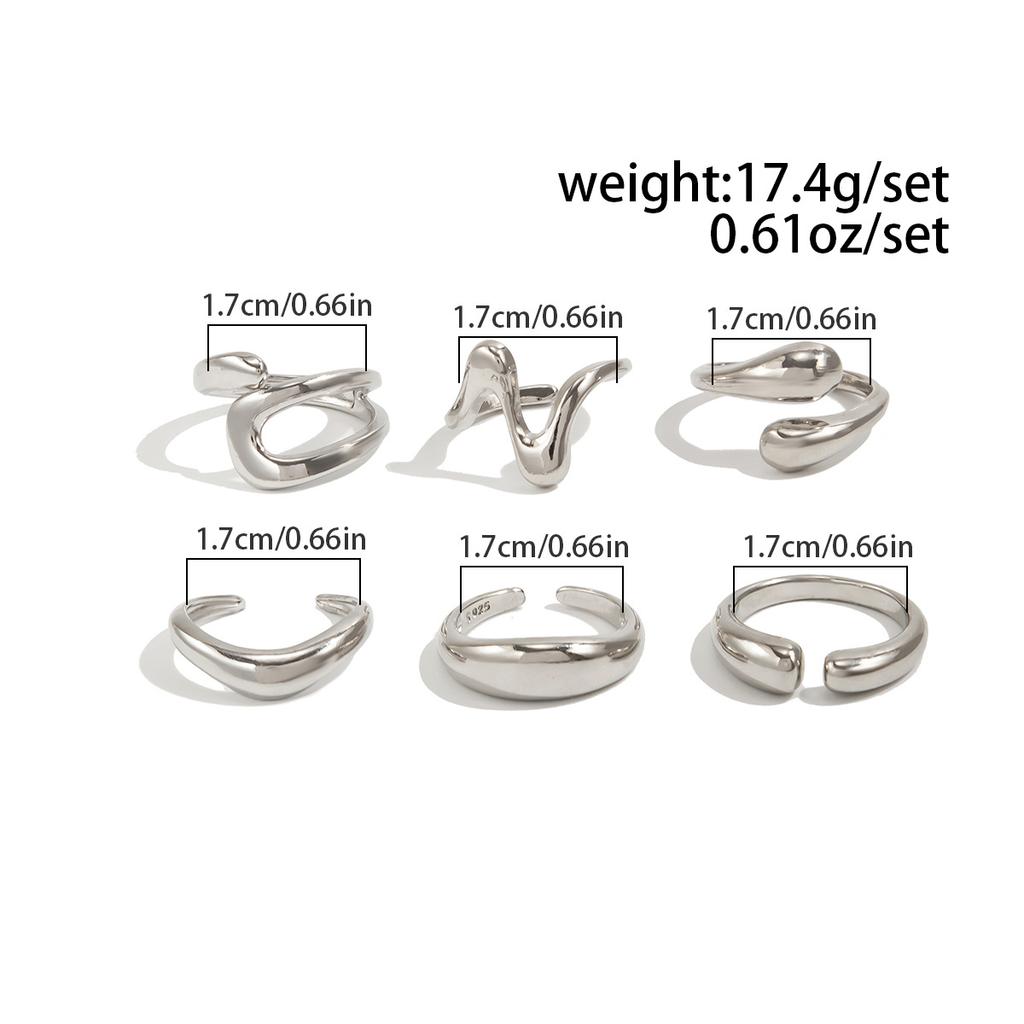 Vintage Gold Color Geometric Rings Trendy Finger Jewelry Hollow Out Adjustable Ring Set for Women Men Retro Boho Fashion Party Gift