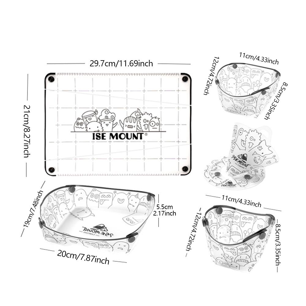 Ultralight Portable Foldable Camping Tableware Outdoor Folding Bowl Plate Cup Filter Travel Chopping Food-Grade Tableware