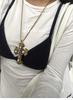Retro Round Resin Necklace: Versatile, Fashionable High-End Clavicle Chain for Women
