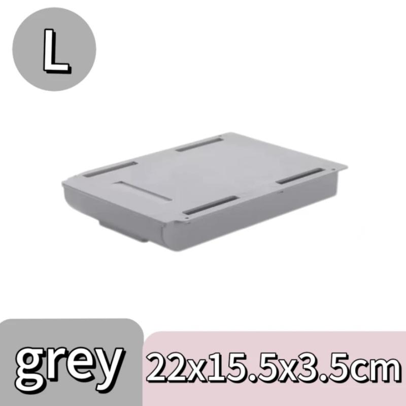 Under Desk Drawer Hidden Hanging Stationery Storage Box Self-Adhesive Pencil Tray Office Organizer Holder Large Capacity