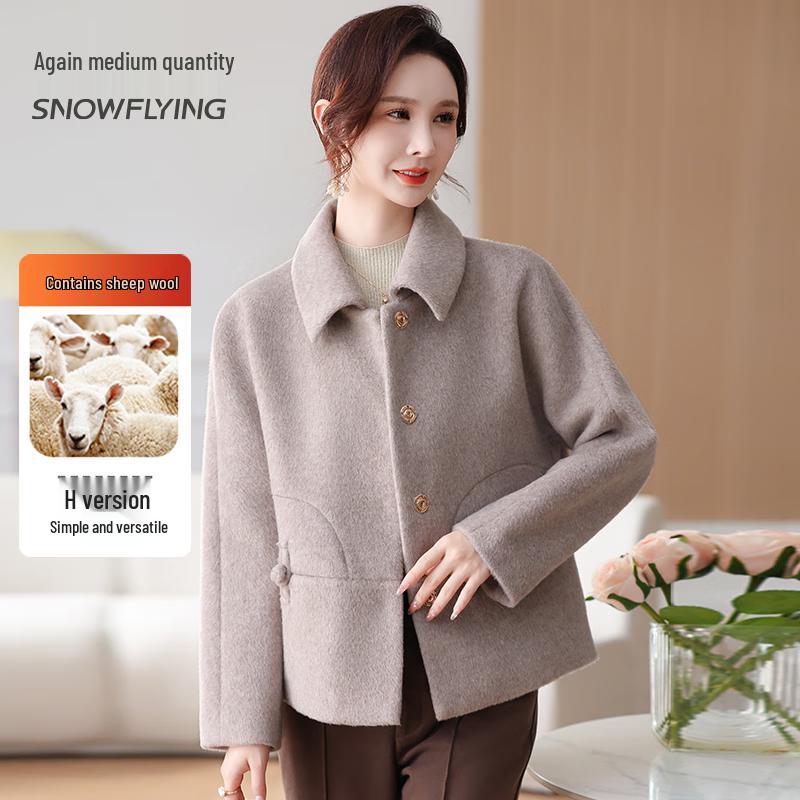 

SNOWFLYING Women s Wool Blend Mid-Length Coat 3XL