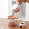 Kung Fu Tea Kettle, Tea Brewing Kettle, High-end Household Office Ceramic Side Handle Kettle, Tea Set