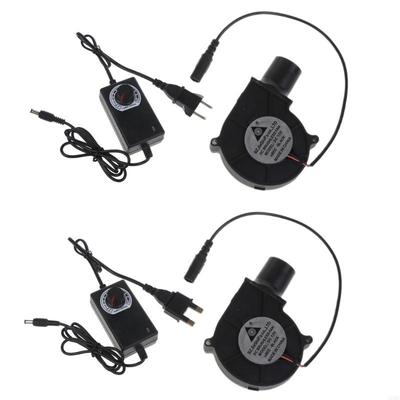 UK/EU Plug BBQ Air Blower Portable BBQ Fan Air Blower Handheld Barbecue Air Fan 12V Lightweight Portable Fan Outdoor
