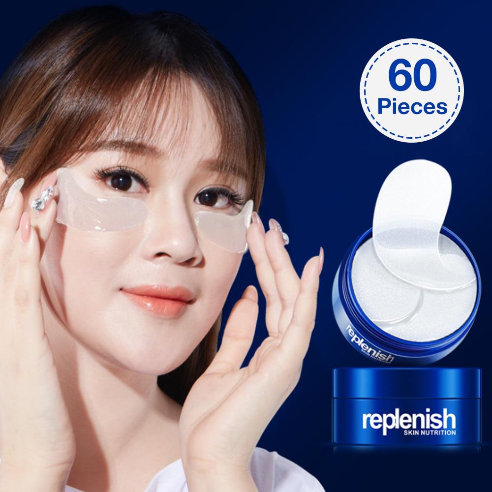 

60 шт. увлажняющая маска для глаз с гиалуроновой кислотой и коллагеном, патчи для глаз против морщин, удаление темных кругов