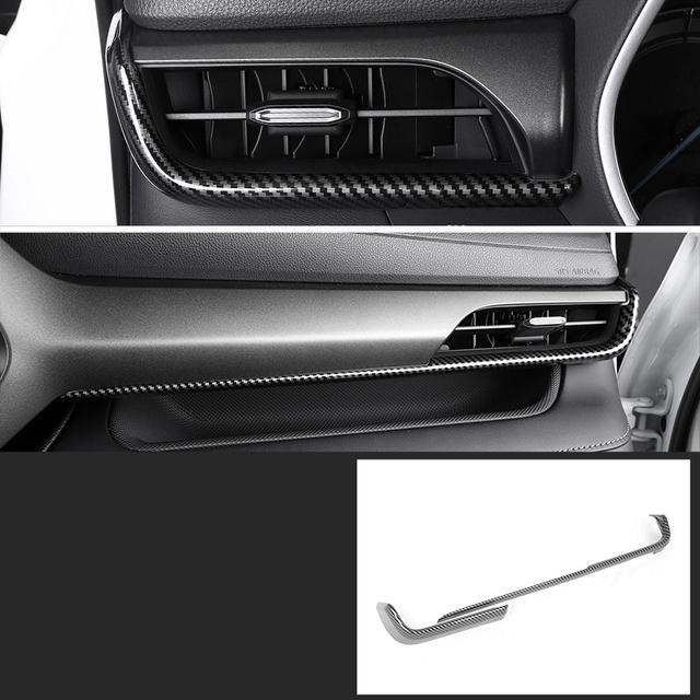 Pro Toyota Highlander XU70 Refit 2022 Carbon Fiber Interiérové Lišty Kryt Převodovky Rám Příslušenství Pro