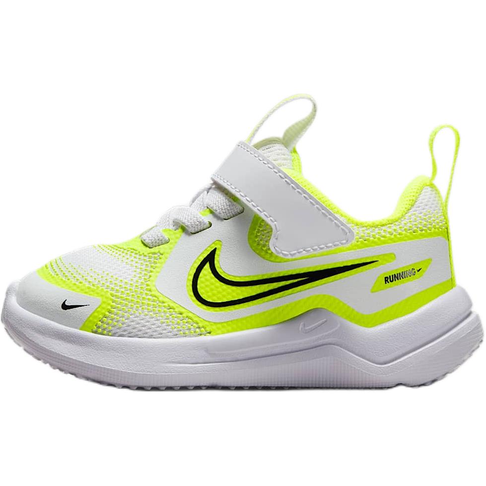 Nike Cosmic Runner Soft And Comfortable Abrasion Resistant Low top Toddler Shoes White Yellow Infant And Toddler HM4401-106 23.5
