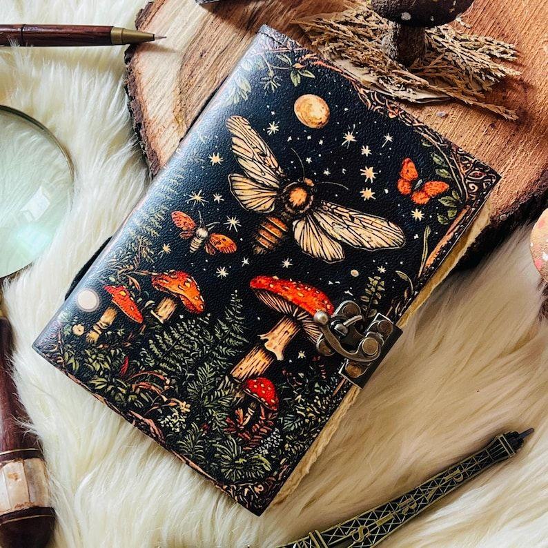 Large Leather Grimoire Journal: Tree of Life Book of Shadows