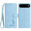 For iPhone 17 Air Case Imprinted Feather PU Leather Wallet Phone Cover with Wrist Strap